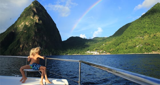 View of Pitons Bay 