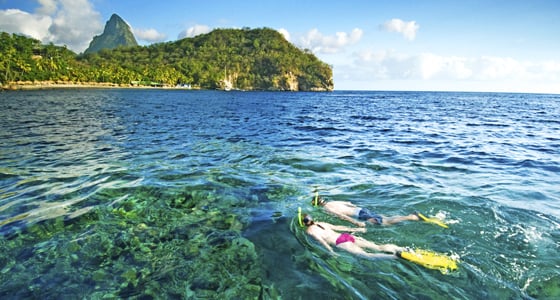 Snorkeling in St. Lucia